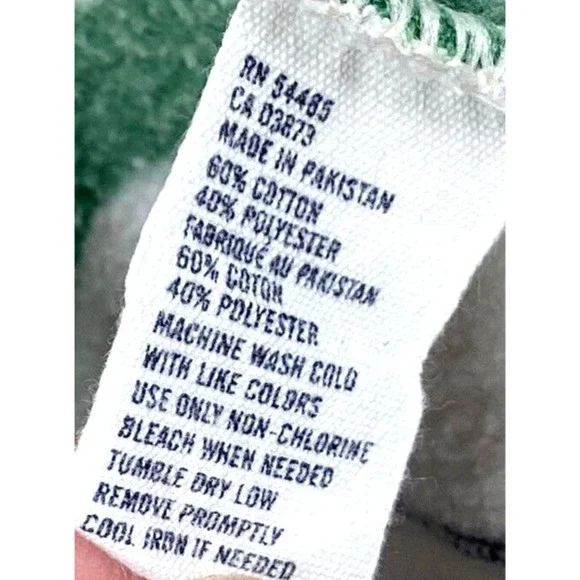 American Eagle Hoodie Women SP Hooded Sweatshirt Sweater Casual White Green - Picture 8 of 8